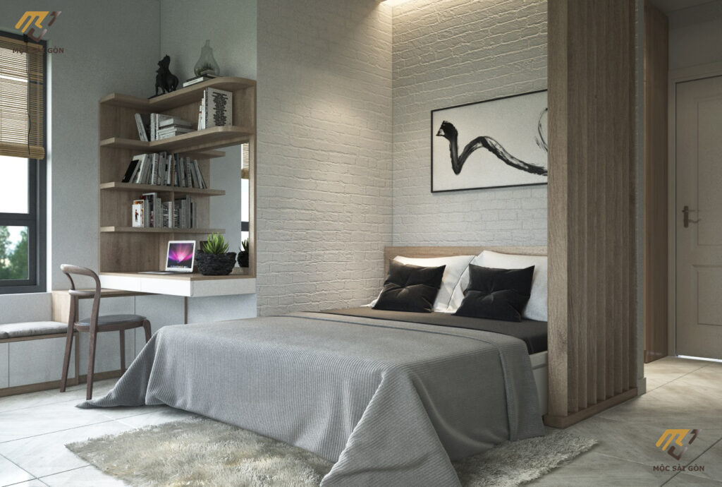 Thiết kế nội thất chung cư phòng ngủ lớn hiện đại