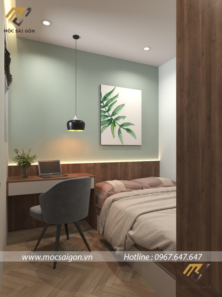 Thiết kế nội thất chung cư hạng mục phòng ngủ phụ Thiết kế nội thất chung cư hạng mục phòng ngủ phụ