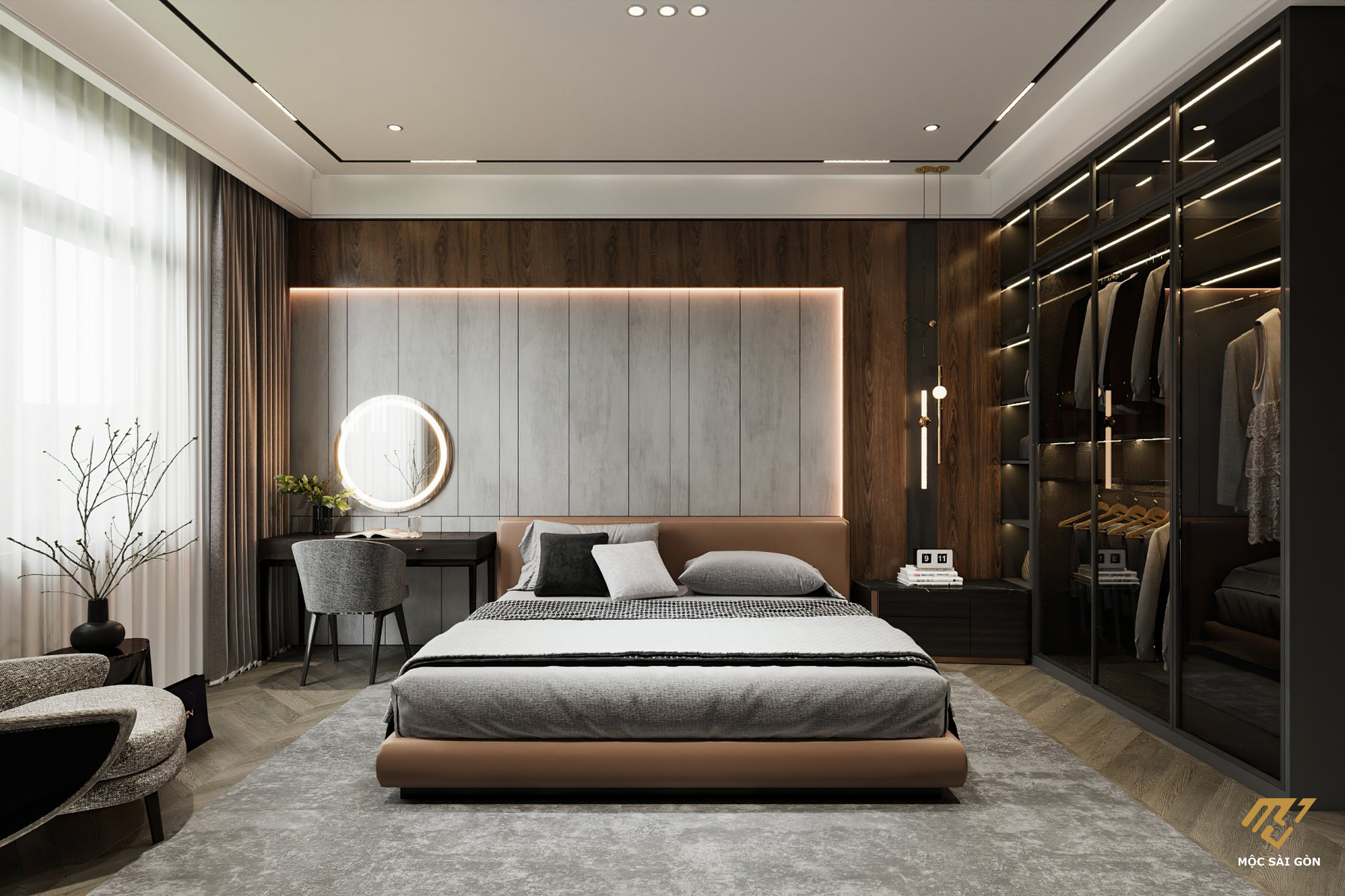 Thiết kế nội thất phòng ngủ mang đến cảm giác ấm cúng và sang trọng